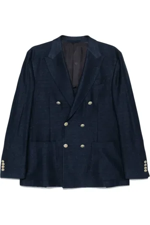 ELEVENTY Homme, Vestes, Bleu, Taille: XL Veste en lin et coton avec poches