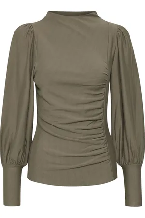 Gestuz Femme, Blouses et Chemises, Vert, Taille: 38 FR Chemisier Élégant pour Femmes