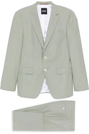 HUGO BOSS Homme, Costumes, Vert, Taille: XL Costume Slim Fit en Laine Mélangée