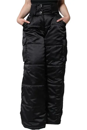 Dolce & Gabbana Femme, Pantalons, Noir, Taille: 36 FR Pantalon Boot Cut Taille Haute