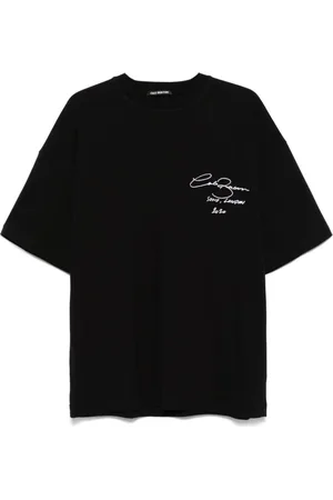 Cole Buxton Homme, Tops, Noir, Taille: S T-shirt Noir avec Logo Col Rond