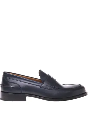 BALDININI Homme, Chaussures, Bleu, Taille: 41 1/2 EU leather loafers