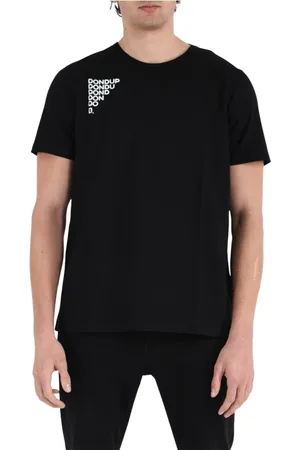 Dondup Homme, Tops, Noir, Taille: 2XL T-shirt en jersey avec coupe slim