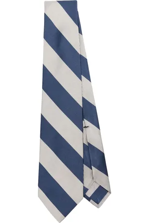 BARBA Homme, Accessoires, Multicolore, Taille: ONE Size Cravate à Rayures Diagonales Bleu Marine