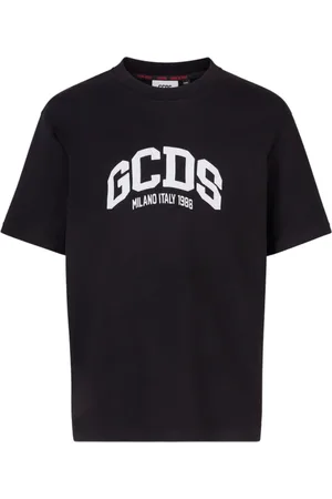 GCDS Homme, Tops, Noir, Taille: S Mode Décontractée T-shirt à Manches Courtes