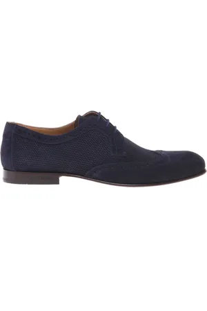BALDININI Homme, Chaussures, Bleu, Taille: 40 EU printed suede lace-up