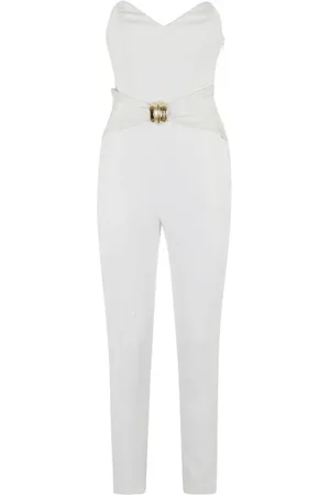 Elisabetta Franchi Femme, Combinaisons et Ensembles, , Taille: 38 FR Combinaison en crêpe ivoire avec bande duchesse