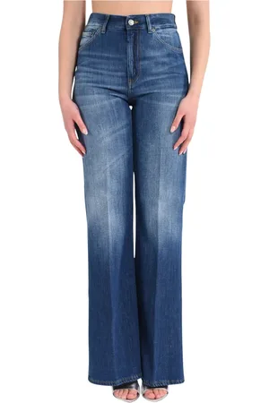 Dondup Femme, Jeans, Bleu, Taille: W29 Wide Leg Jeans Modello Amber