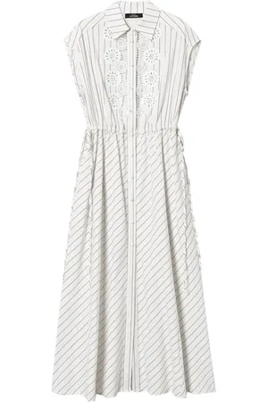 ACTITUDE Femme, Robes, Gris, Taille: 40 FR Robe Longue Élégante à Rayures