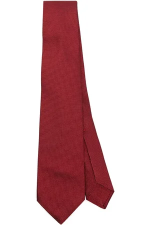 BARBA Homme, Accessoires, Rouge, Taille: ONE Size Cravate Rouge à Pointe Jacquard