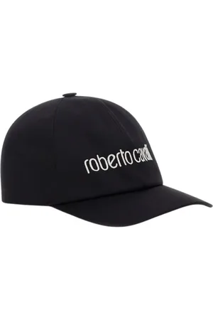 Roberto Cavalli Femme, Accessoires, Noir, Taille: ONE Size Logo Baseball Cap Twill Fabric