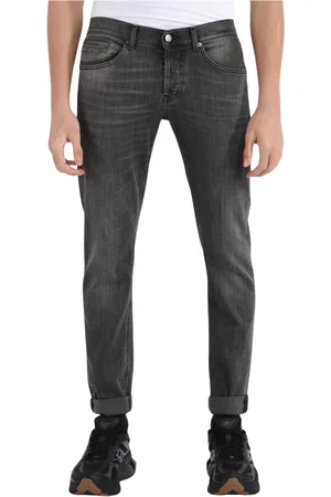 Dondup Homme, Jeans, Gris, Taille: W31 Jean Skinny Fit Usé avec Logo Métallique