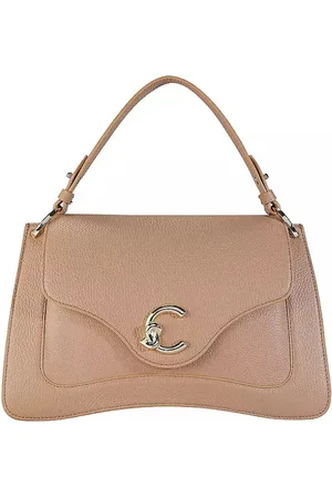 Coccinelle Femme, Sacs, , Taille: ONE Size Sac à main en cuir avec logo métallique tissé