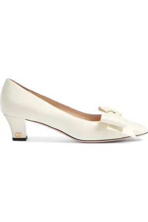 VALENTINO GARAVANI Femme, Chaussures, Blanc, Taille: 39 EU Chaussures plates blanches avec logo V