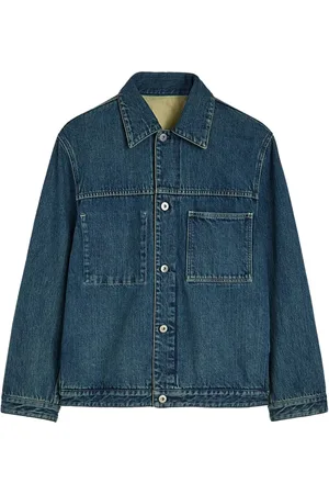 Jil Sander Femme, Vestes, Bleu, Taille: 38 FR Veste en jean à effet délavé
