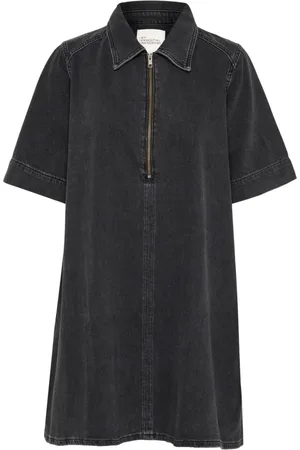 My Essential Wardrobe Femme, Robes, Noir, Taille: 42 FR Robe en Denim Gris Foncé