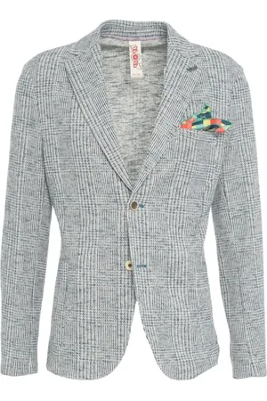 BOB der Bär Homme, Vestes, Bleu, Taille: L Blazer Glencheck Bleu pour Homme