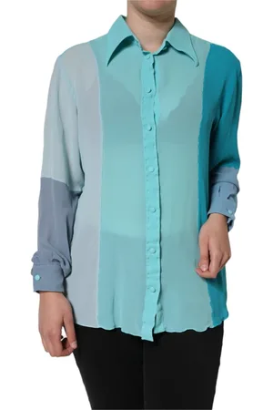 Dolce & Gabbana Femme, Blouses et Chemises, Multicolore, Taille: 42 FR Chemisier Multicolore à Boutons Top