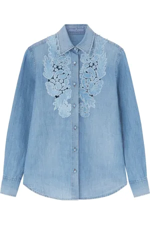 ERMANNO SCERVINO Femme, Blouses et Chemises, Bleu, Taille: 40 FR Chemise Élégante pour Homme
