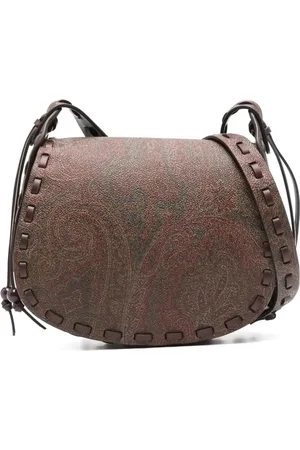 Etro Femme, Sacs, Brun, Taille: ONE Size Sac Bandoulière Marron à Rabat