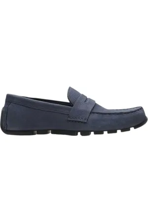 Clarks Homme, Chaussures, Bleu, Taille: 41 1/2 EU Mocassins en cuir pour hommes