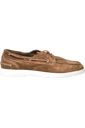 BALDININI Homme, Chaussures, Brun, Taille: 43 EU Leather suede slipper