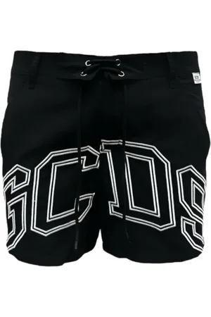 GCDS Homme, Maillots de bain, Noir, Taille: M Boxer Noir avec Logo Lounge