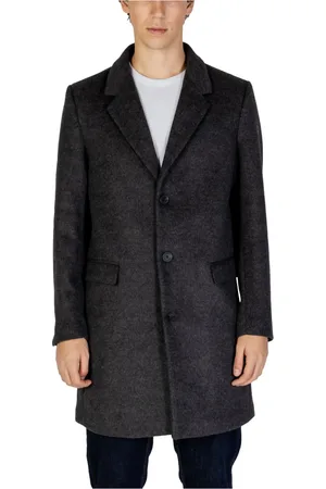 Antony Morato Homme, Manteaux, Gris, Taille: L Manteau Gris Boutonné Automne/Hiver Style