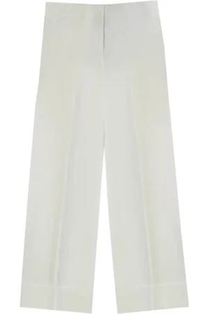 Incotex Femme, Pantalons, Blanc, Taille: 36 FR Pantalon Regular Fit Lyocell Lin Twill
