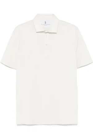Brunello Cucinelli Homme, Tops, , Taille: XL Polo en Coton 3 Boutons Italie