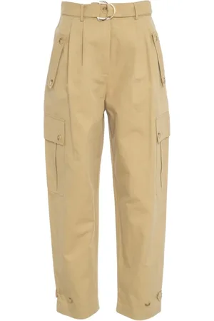 Liu Jo Femme, Pantalons, Brun, Taille: 40 FR Pantalon Cargo Marron Pantalon Taille Haute