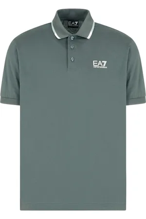 EA7 Homme, Tops, Vert, Taille: M Collection de Polos à Manches Courtes