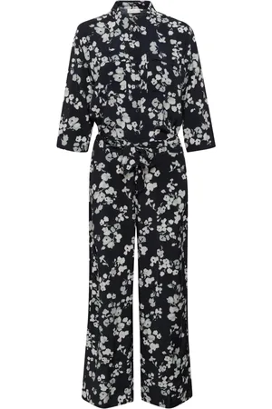 Kaffe Femme, Combinaisons et Ensembles, Noir, Taille: 44 FR Marine Flower Combinaison Pantalon