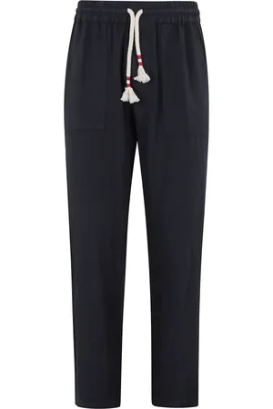 MC2 SAINT BARTH Homme, Pantalons, Bleu, Taille: L Pantalon en Lin Bleu à Cordon