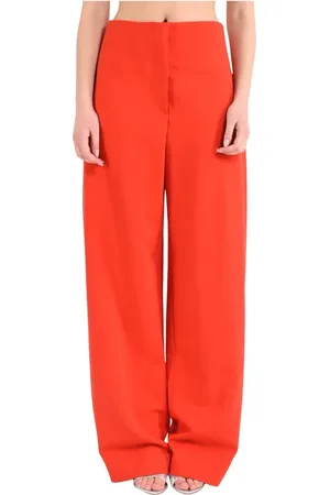 Sportmax Femme, Pantalons, Rouge, Taille: 40 FR Pantalon Modèle Adelchi Large Jambe