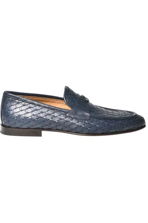 BALDININI Homme, Chaussures, Bleu, Taille: 43 EU woven leather loafer