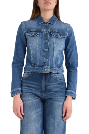 Dondup Femme, Vestes, Bleu, Taille: 40 FR Veste en denim stretch avec cinq poches