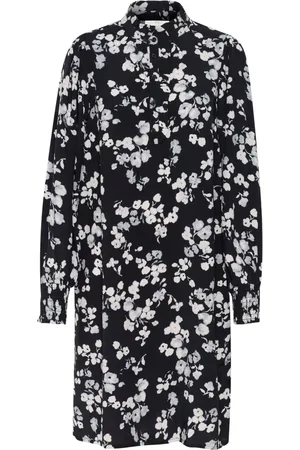 Kaffe Femme, Robes, Noir, Taille: 46 FR Robe Courte Marine Flower