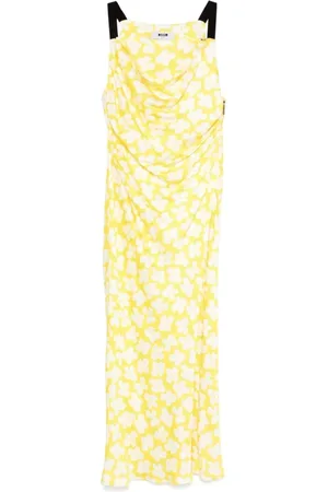 Msgm Femme, Robes, Jaune, Taille: 38 FR Élégante Robe Noire pour Femmes