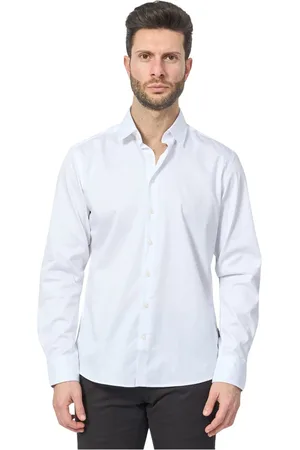 Bugatti Homme, Chemises, Blanc, Taille: 3XL Chemise Blanche à Boutons