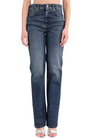 Sportmax Femme, Jeans, Bleu, Taille: W27 Jean taille basse jambe droite