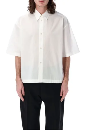 STUDIO NICHOLSON Homme, Chemises, Blanc, Taille: L Chemise Blanche en Coton Col Classique