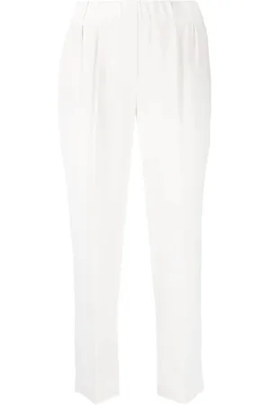Brunello Cucinelli Femme, Pantalons, Blanc, Taille: 40 FR Pantalons élégants pour hommes