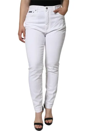 Dolce & Gabbana Femme, Jeans, Blanc, Taille: 42 FR Jean Skinny Audrey en Coton Stretch Blanc
