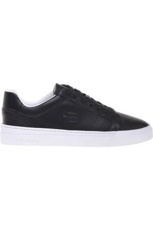 BALDININI Homme, Chaussures, Noir, Taille: 45 EU tumbled and stamped leather trainer