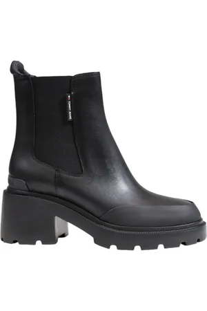 Tommy Hilfiger Femme, Chaussures, Noir, Taille: 38 EU Bottines Chelsea Femme Cuir