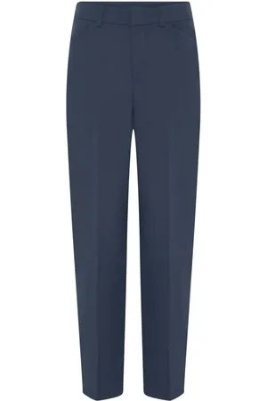 C.ro Femme, Pantalons, Bleu, Taille: 46 FR Pantalon Classique Marine 659-Dk