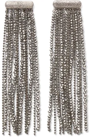 Brunello Cucinelli Femme, Accessoires, Gris, Taille: ONE Size Boucles d`Oreilles Monile