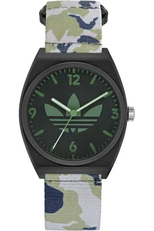 adidas Unisex, Accessoires, Multicolore, Taille: ONE Size Montre Analogique à Quartz avec Bracelet en Tissu Multicolore