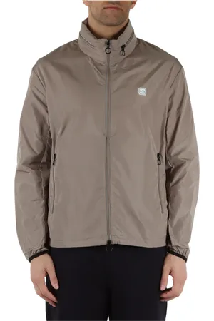 Armani Exchange Homme, Vestes, Gris, Taille: L Veste coupe-vent en nylon avec capuche